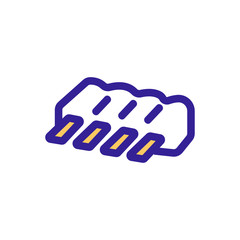 Obraz premium steak meat icon vector. Thin line sign. Isolated contour symbol illustration