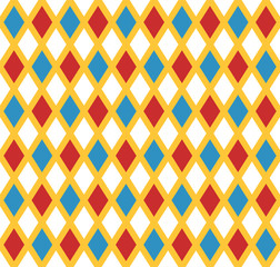 Creative design of harlequin rhombuses seamless texture