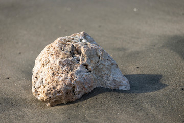 Zen meditation stone and sand garden for mindfulness