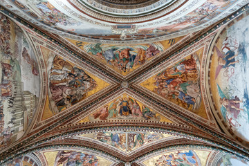 Fototapeta premium Medieval Gothic Cathedral of Orvieto, Italy. Culture, europe