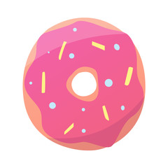 Fototapeta premium Vector illustration of a donut isolated on a white background