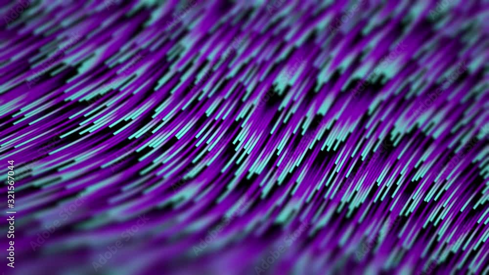 Aufkleber abstract deformed cold-colored spline flow - background animation loop