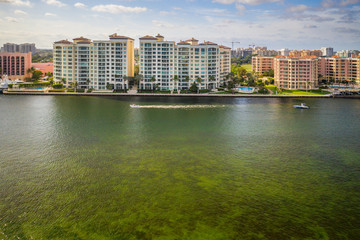 Obraz premium Aerial of Lake Boca Raton Florida 