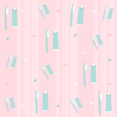 Toothbrush Pattern - Cute vector illustration!