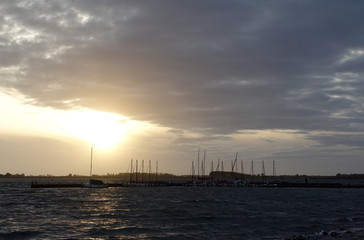 Abend am Veerse Meer in Holland