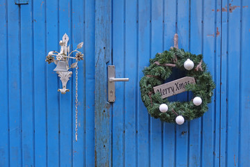 Merry xmas an einer Tür