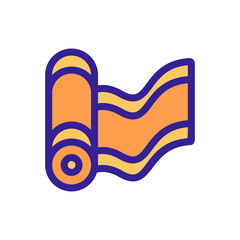 Silk fabric roll icon vector. Thin line sign. Isolated contour symbol illustration