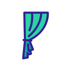 Silk fabric icon vector. Thin line sign. Isolated contour symbol illustration