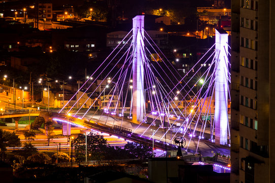 Medellin, Antioquia, Colombia. May 24, 2013: 4 South Avenue Bridge. 