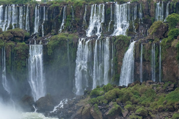 The awe inspiring Iguazu Falls (Iguaçu , waterfalls of the Iguazu River on the border between Argentina and Brazil. The largest waterfall in the world