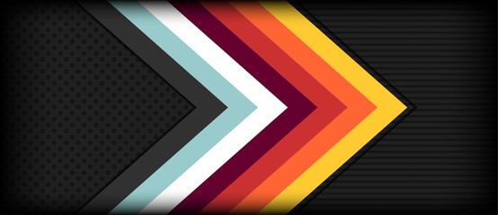 Abstract arrow retro background with colorful stripes - obrazy, fototapety, plakaty