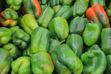 Obraz na płótnie Canvas Pile of Green and fresh Pepper.