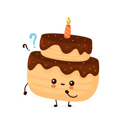 Cute happy layered birthday party cake