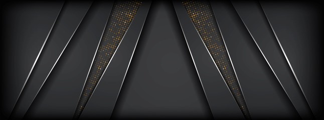abstract dark gray metal background with silver line