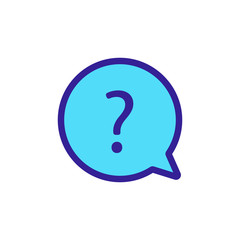 the quiz question answer to the icon vector. Thin line sign. Isolated contour symbol illustration