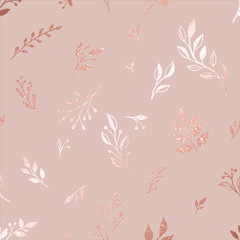 Fototapeta na wymiar Pattern background with flowers. illustration pink gold flowers. Chinese ink painting. Graphic hand drawn floral pattern. Textile fabric design. Golden inking.