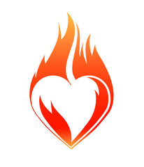 Blazing heart, abstract Valentine design for your cards, wishes and ect.