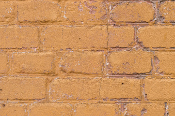 texture of old painted yellow brick of color