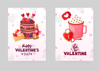 Set of Saint Valentine's Day backgrounds.