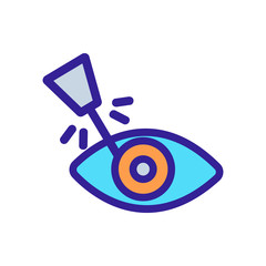 Laser welding cutting icon vector. Thin line sign. Isolated contour symbol illustration