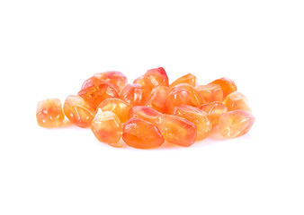 Pomegranate fruit on white background