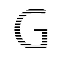 G, decorative letters, black and white, in patterns, alphabet