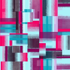 Motley background, colorful geometric pattern. Primitive painted vertical horizontal stripes, expressionism ornament for fabric, scrapbooking, paper packaging.