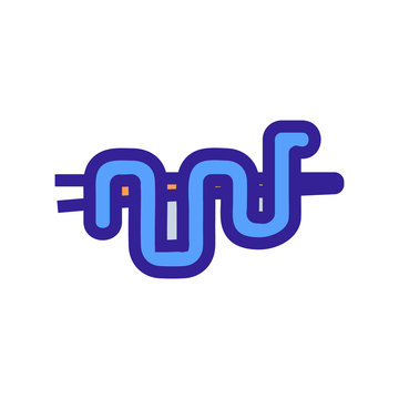 Jungle snake icon vector. Thin line sign. Isolated contour symbol illustration