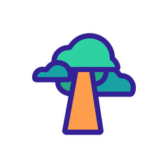 Jungle tree icon vector. Thin line sign. Isolated contour symbol illustration