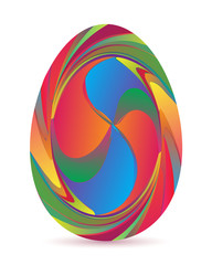 Obraz premium Isolated easter egg on a white background
