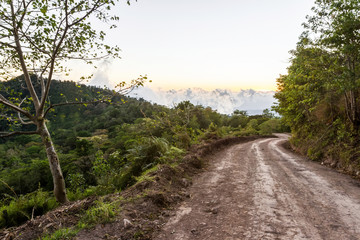 Fototapeta na wymiar Access road in rural Costa Rica