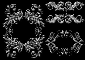 antique isolated decorative frame