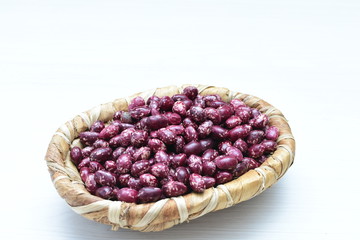 Very colorful natural bean grains