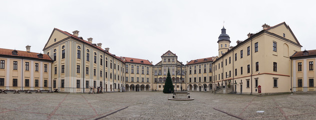 Medival Nesvizh Castle in the country side near Minsk, Belarus.