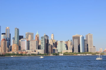 Fototapeta premium widok na panoramę manhattanu