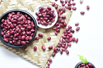 Very colorful natural bean grains