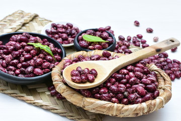 Very colorful natural bean grains