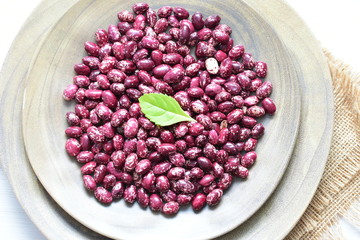 Very colorful natural bean grains