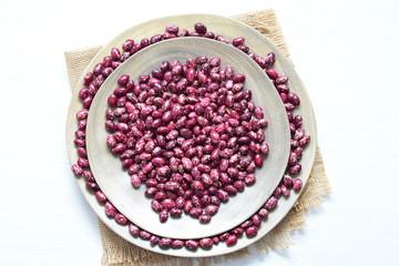 Very colorful natural bean grains