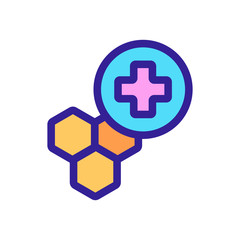 Honey pharmacy icon vector. Thin line sign. Isolated contour symbol illustration