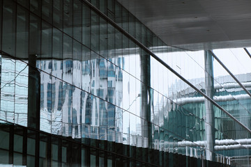 Glass Facade of a Modern Urban Building