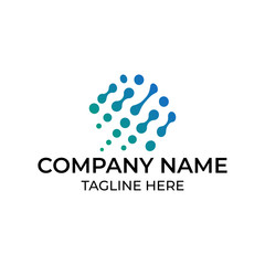 Modern and simple logo design for technology and internet