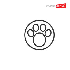 Paw animal Icon Design Vector
