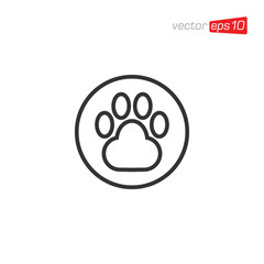 Paw animal Icon Design Vector