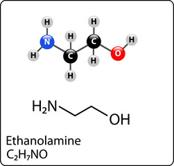 ethanolamine Molecule Structure