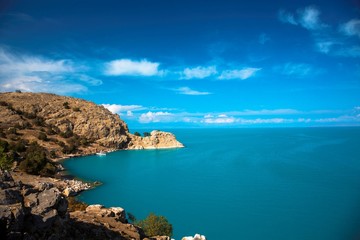 Lake Van, island of Akhtamar. Landscapes of Turkey