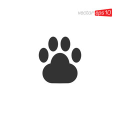 Paw animal Icon Design Vector