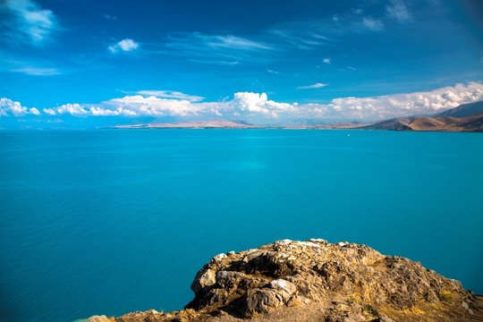 Lake Van, island of Akhtamar. Landscapes of Turkey