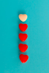 abstract background with hearts