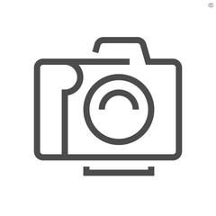 Camera and lens  vector icon design, 48x48 pixel perfect and editable stroke.